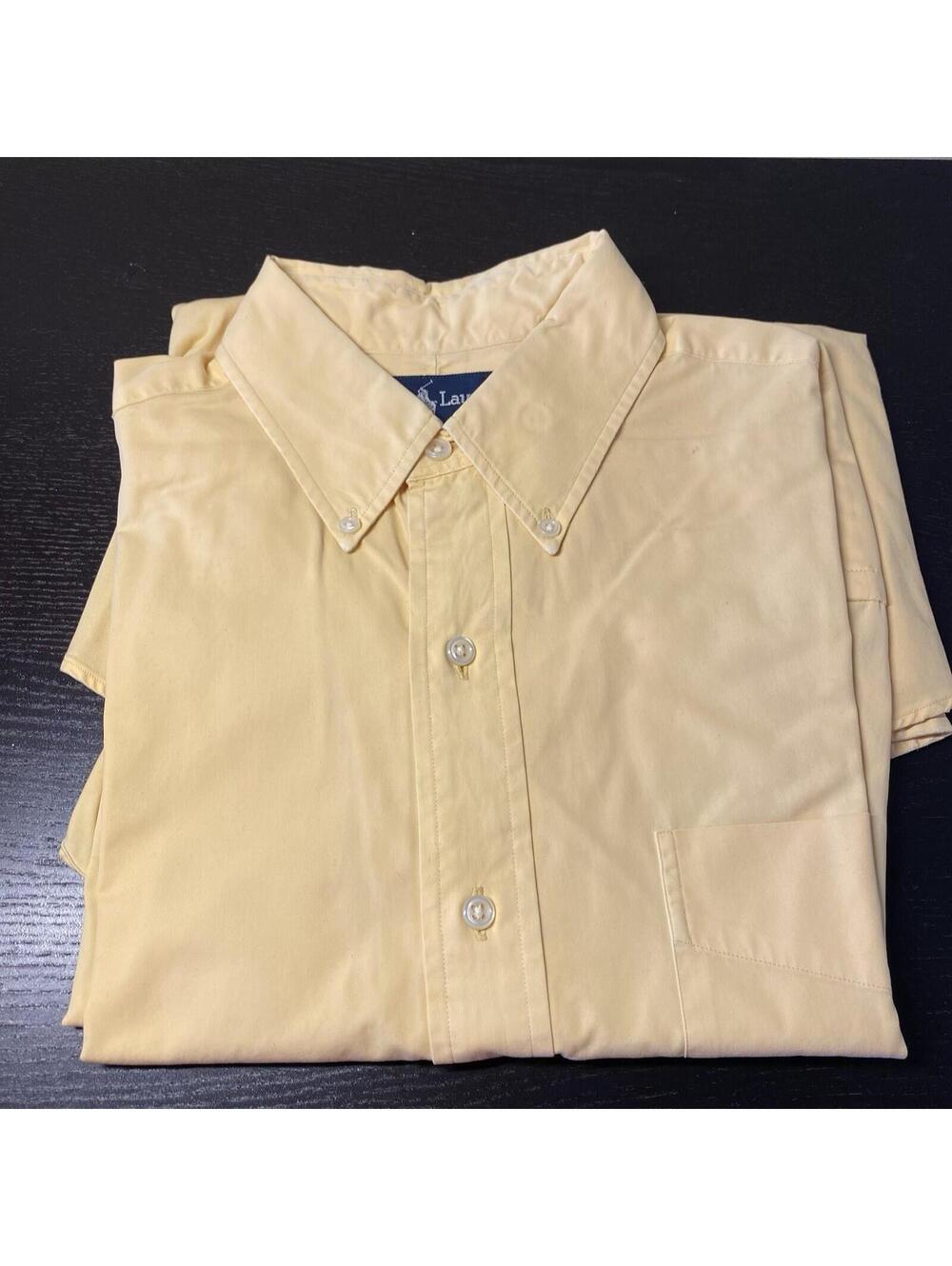 Polo Ralph Lauren The Big Shirt XL Yellow Button Oxford Mens